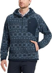 Sudaderas con capucha informales de invierno para hombre, Color sólido, 100% algodón, forro polar, ajuste Regular, secado rápido y transpirable, alta calidad - Product Image 5