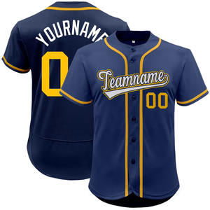 Camisetas de Béisbol para Hombre de Alta Calidad, Cuello en V, Antibacterianas, Manga Corta, con Botones, Logotipo/Color Personalizado, al por Mayor, 100% - Product Image 2