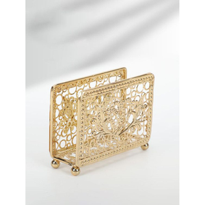 Servilletero en forma de triángulo, servilletero de oro rosa de hierro en precio al por mayor, estante de almacenamiento de pañuelos para exportaciones en India - Product Image 4