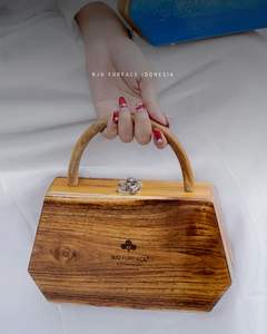 Sac à main en bois pour femmes |   Qualité de finition artisanale de premier ordre |   Prix de gros en vrac d'usine - Product Image 2