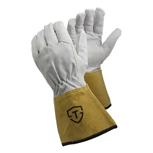 New Arrival Workplace Heavy Duty Tig Mig Welding Gloves Genuine Leather Heat & Fire Resistant
