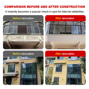 Semprotan renovasi dinding eksterior, pelapis cat tekstur pasir berbasis air tahan UV akrilik tahan cuaca - Product Image 4