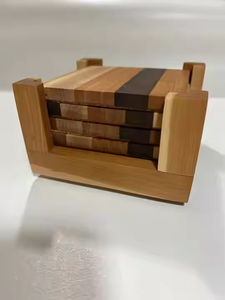 Posavasos de madera redondo liso de nueva tendencia para bebidas, producto de gran oferta y posavasos de madera de la mejor calidad de Crescent Crafts - Product Image 4