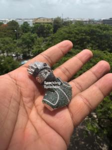 IcedOut personnalisé masque facial hommes pendentif 925 argent moissanite diamant Hip Hop bijoux fins pendentifs et breloques pour lui - Product Image 2