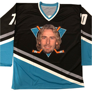 Jersey de hockey sobre hielo para jóvenes/adultos personalizable OEM con cuello en V de alta calidad, uniforme de sublimación transpirable con técnica de nombre de equipo - Product Image 1