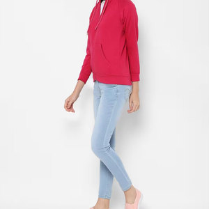 Fabricante profesional de moda para mujer Sudadera con capucha con cremallera completa Cordón Multicolor Mujeres Invierno Zip up Hoodies - Product Image 3