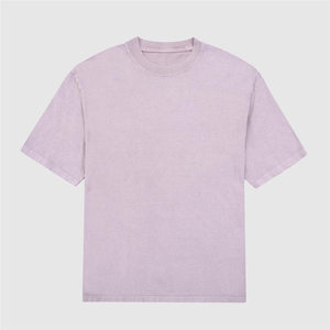 220GSM T-shirt à manches courtes et col rond en satin de coton épais 100% avec logo personnalisé grande taille pour hommes sérigraphie DTG/DTF - Product Image 4