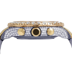 Nueva llegada de los hombres de moda Hip Hop exclusivo diseñador de joyería tendencia reloj de pulsera Moissanite diamantes de acero inoxidable de cristal nuevo - Product Image 3