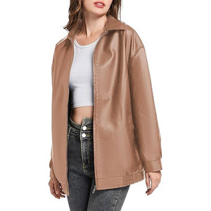 หนัง PU สไตล์วินเทจสำหรับผู้ชายกันลมมีปกขนสัตว์แฟชั่นมาตรฐานสำหรับฤดูหนาว - Product Image 2