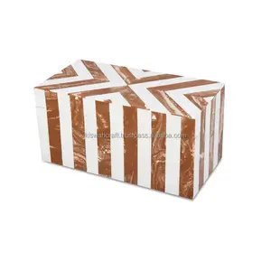 Boîte de rangement rectangulaire en bois massif faite à la main de qualité supérieure pour accessoires ménagers boîtes à bijoux avec emballage en carton - Product Image 4