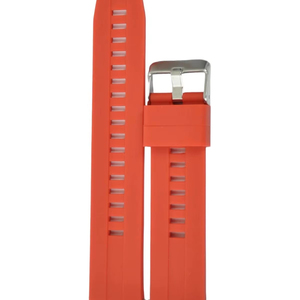 JD467 Unisex Luxury Red Sports Bands 20-22mm Water-Resistant Soft Silicone Breathable Durable Light Wristband Stainless Steel - Product Image 1