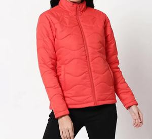 Usine de services matériels Veste à glissière de luxe pour femmes personnalisée grande taille Impression Veste d'hiver rembourrée pour femmes détachable à la mode - Product Image 1
