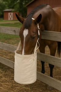 Sac personnalisé en toile de coton naturel pour l'alimentation des chevaux pour la ferme équestre - Product Image 5