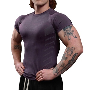 Low Moq High Quality <b>Compression</b> <b>Shirt</b> <b>Men</b> Custom Logo Best Price Gym Workout Fitness Quick Dry Stretch Athletic Wear - Product Image 4