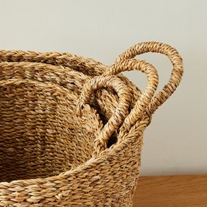 Vente en gros Meilleure vente 2023 Solution de rangement Boho Premium-Paniers gigognes tissés Cece, lot de 3, accent d'organisation élégant - Product Image 4