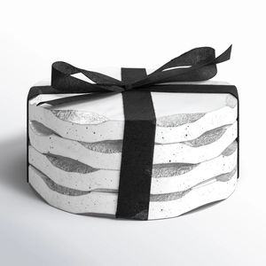 Sous-verres ronds en marbre à texture artistique classique, supports de tasses de luxe et tapis décoratifs pour la maison et la cuisine - Product Image 6