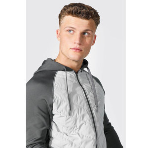Sudadera con capucha de algodón 100% pesado de felpa francesa con cremallera completa para hombre, bordado personalizado, OEM, invierno, venta al por mayor - Product Image 2