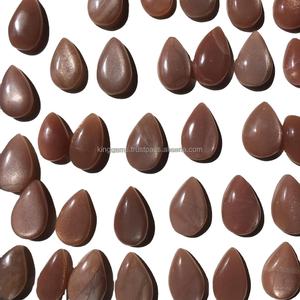 Vente en gros de pendentif sculpté de style Feng Shui cabochon pierre de lune pêche naturelle pierre de soleil goutte divine pierre semi-précieuse artisanat - Product Image 2