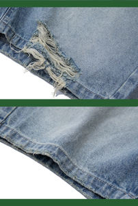 Pantalones Cortos de Mezclilla Sólidos de Alta Calidad, Impermeables, Transpirables, con Cordón Ajustable, Cintura Media, Deportivos, Ecológicos, Holgados para Hombre - Product Image 6