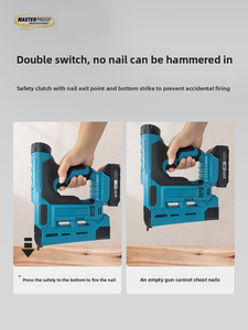 Clavadora Inalámbrica a Batería, Herramienta Industrial para Trabajos en Madera, <span class=keywords><strong>Pistola</strong></span> <span class=keywords><strong>de</strong></span> <span class=keywords><strong>Clavos</strong></span> Inalámbrica <span class=keywords><strong>de</strong></span> Iones <span class=keywords><strong>de</strong></span> Litio, Clavadora Eléctrica Portátil - Product Image 5