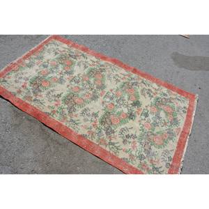 พรมสไตล์ตุรกีโบราณ6.3ft เบจแดง x 3.6สำหรับติดทางเดินห้องนอนยางสำหรับห้องนั่งเล่น - Product Image 2