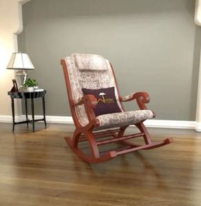 Nouveau design Mid Century Lounge Chair Designer indien Chaise berçante solide fabriquée à la main Recliner Accoudoir en bois de luxe Recliner - Product Image 4