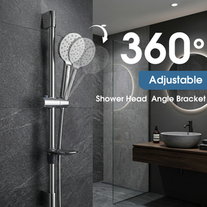 Ensemble de douche complet en acier inoxydable à montage court, avec pommeau de douche pluie et douchette à main, livré en boîte colorée ou sous emballage blister - Product Image 5
