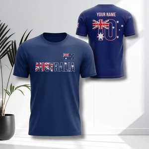 Set di Maglie da Calcio Personalizzate Ispirate all'Australia con Nome e Numero per Tifosi nel Giorno della Partita - Product Image 1
