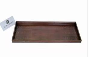 Elegant Wooden <b>Tray</b> with Intricate Floral Pattern Stylish and Functional for Serving or Home Organization - Product Image 2