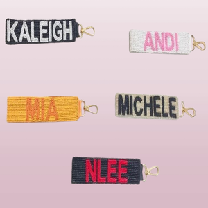 พวงกุญแจผ้าปักลูกปัดทำด้วยมือแบบ100% 2025พวงกุญแจหลากหลายสีขนาดใหญ่ดีไซน์เฉพาะตัว - Product Image 5