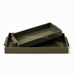 Plateau en laque moderne avec un design flexible pour servir de la nourriture, vaisselle décorative pour la maison en provenance du Vietnam - Product Image 3