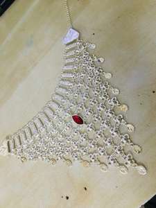 Collier vintage de Dubaï en plaqué or pour femmes Perle classique en diamant et zircon sur chaîne en alliage Cadeau de mariage d'anniversaire - Product Image 2