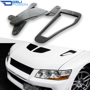 Para Mitsubishi Lancer Evolution 7 8 EVO VII VIII 2001-2004, Rejillas de Ventilación para Capó Delantero de Fibra de Carbono Estilo OEM, Toma de Aire, Conducto de Admisión - Product Image 1