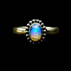 Personnalisé 925 Sterling Silver Opal Gemstone Cadeau de mariage de haute qualité Placage argent Forme ovale Bague unisexe - Product Image 2