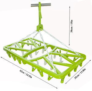Collapsible Clothes Drying <b>Hanger</b> 32 Clips Plastic Clothes <b>Dryer</b> <b>Socks</b> Underwear Baby Clothes Drying Rack Vietnam Supplier - Product Image 3