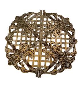 Salvamanteles decorativo de aluminio redondo de diseño Floral para hierro caliente y platos calientes encimera de cocina mesa de comedor para bodas y fiestas - Product Image 6