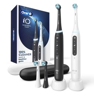 Cepillo de Dientes Recargable Oral-B IO Series 5, Paquete Doble para Adultos, Uso Doméstico, Cerdas Medianas de Nailon, Alemania - Product Image 1