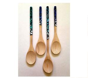 Juego de utensilios de cocina ecológicos de 9 piezas de madera de mango de Acacia natural, aptos para lavavajillas, hechos a mano en la India - Product Image 3
