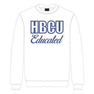 HBCU Zeta felpa in ciniglia educata bianco e blu reale ricamata in cotone personalizzato in misto confraternita greca Divine nove abbigliamento - Product Image 2