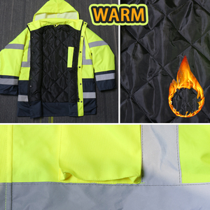 Ropa de construcción con logotipo personalizado, ropa de trabajo de seguridad, alta visibilidad, reflectante, invierno, alta visibilidad, ropa de trabajo de seguridad, chaqueta, uniformes - Product Image 5