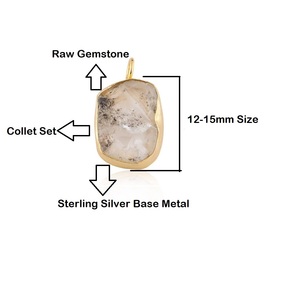 สร้อยคอจี้พลอยเทอร์ควอยส์สร้อยคอจี้พลอยสเตอร์ลิงทองเพชรเวอร์มิลวัสดุหลักชุดเครื่องประดับมุก - Product Image 3