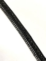 En gros, Bordure en dentelle au crochet à paillettes métalliques couleur personnalisée, avec franges en cordon, pompons, broderie, perles et strass, 10MM, pour chaussures
