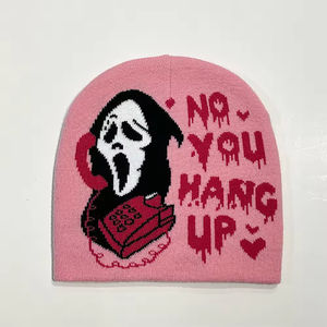 หมวกบีนนี่สำหรับฤดูหนาวสินค้ามาใหม่หมวกบีนนี่ผ้าขนแกะสีตามสั่ง - Product Image 2