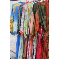 Imprimé De Luxe Soie Maison Robe Unisexe Kimono Boho Kimono Pour Femme Robe De Plage En Soie