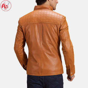 Vestes en cuir personnalisées de bonne qualité 2025 High Street hommes hiver col montant écologique respirant confortable mode - Product Image 2