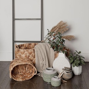 Juego de cestas de jacinto de agua artesanales multifuncionales, cestas de almacenamiento natural de precio más barato al por mayor - Product Image 3