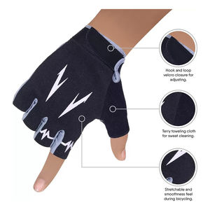 Gants de cyclisme unisexes pour hommes et femmes Gants de cyclisme sans doigts rembourrés en gel pour le vélo. - Product Image 6