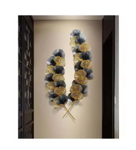 Arte de pared de diseño moderno Metal colores atractivos paisaje irregular decoración del hogar artes de pared de hojas múltiples a precio al por mayor - Product Image 3