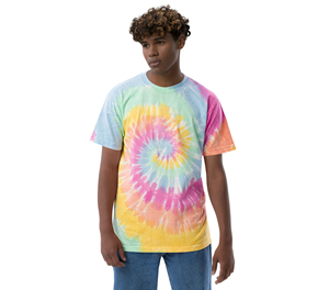 Camiseta personalizada Tie Dye Unisex Regular Fit 100% algodón Streetwear Casual Top para producción de ropa - Product Image 5