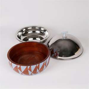 Hermosa cazuela contemporánea con cúpula plateada Servidor Hotpot perfecto para mesa de comedor y servicio diario - Product Image 3